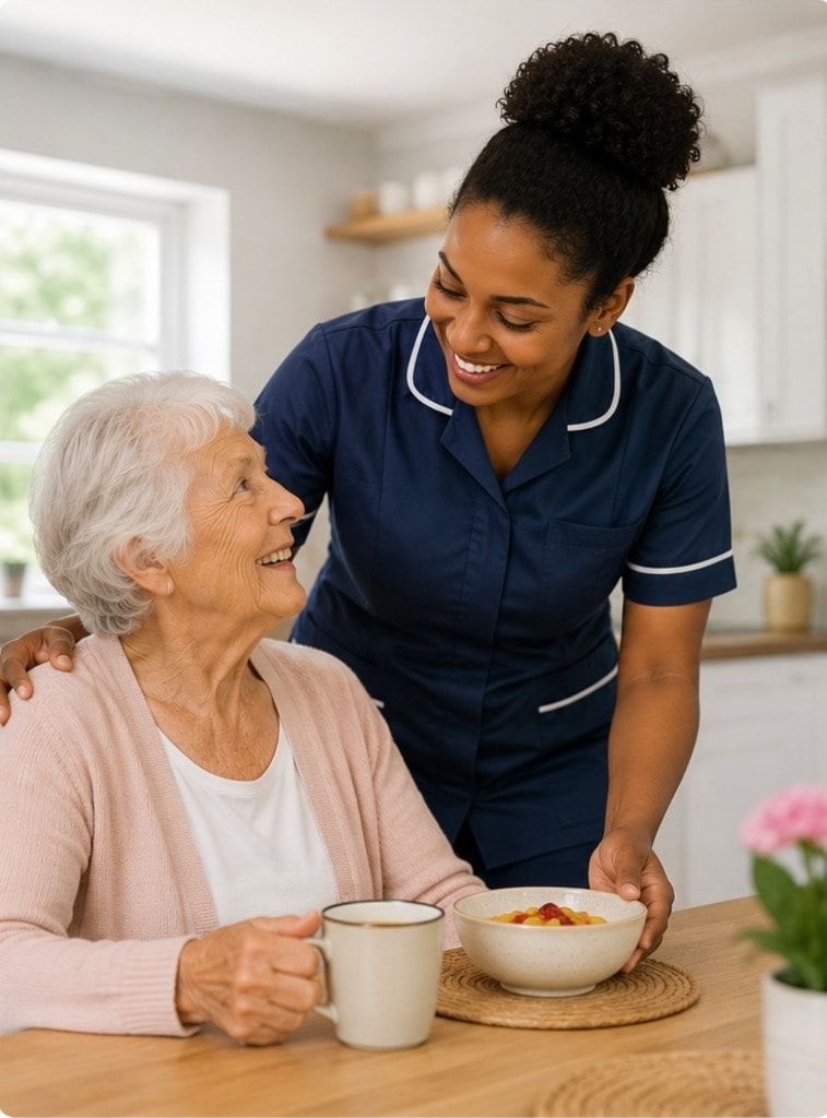 Nurse smiling in professional setting